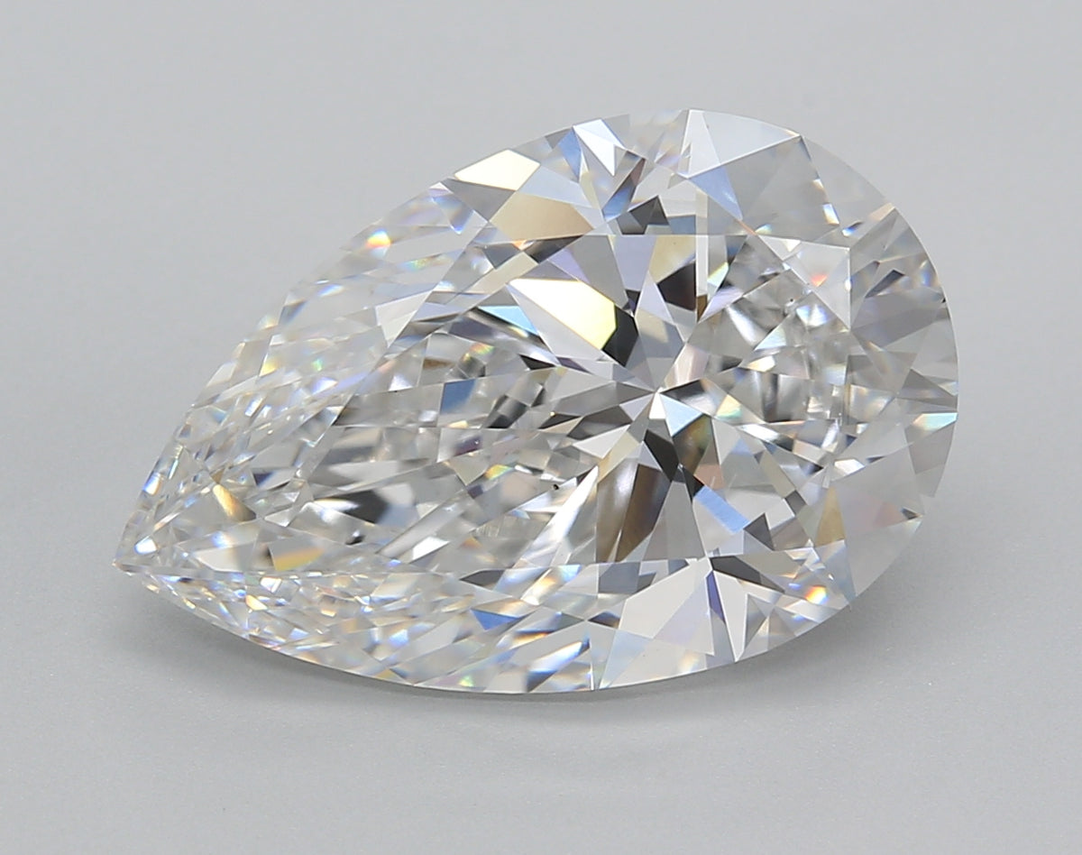 7.02 Carat Pear Shaped, Very Good Cut, E Color, VS1 Clarity, IGI Certified Lab Grown Diamond