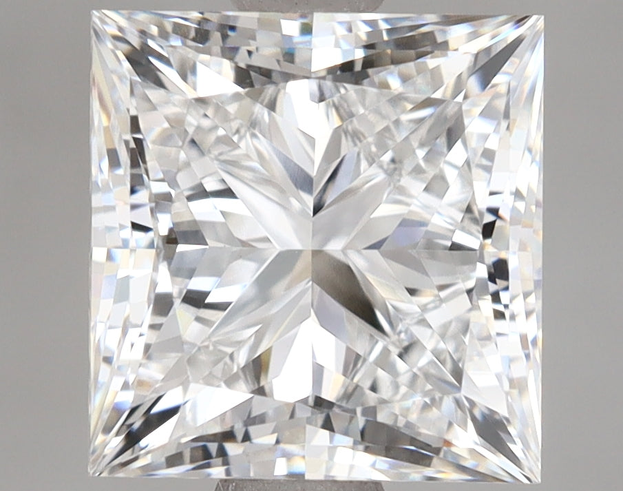 3.28 Carat Princess Shaped, Ideal Cut, D Color, VS1 Clarity, IGI Certified Lab Grown Diamond