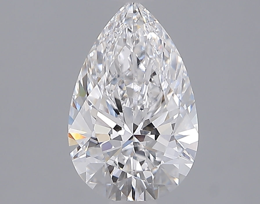 1.54 Carat Pear Shaped, Ideal Cut, D Color, VVS1 Clarity, IGI Certified Lab Grown Diamond