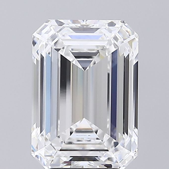 5.02 Carat Emerald Shaped, Ideal Cut, E Color, VVS2 Clarity, IGI Certified Lab Grown Diamond