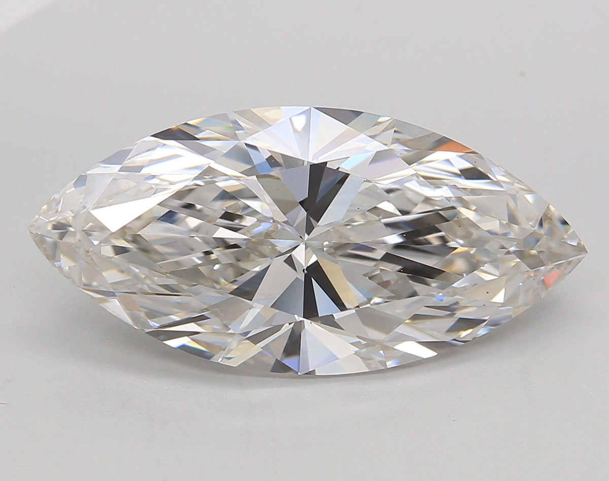 7.22 Carat Marquise Shaped, Ideal Cut, G Color, VS1 Clarity, IGI Certified Lab Grown Diamond