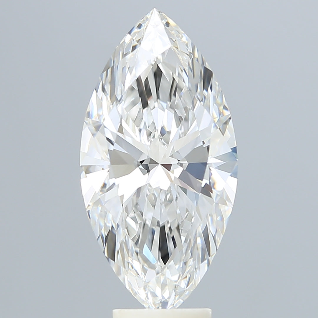 5.89 Carat Marquise Shaped, Ideal Cut, E Color, VVS2 Clarity, IGI Certified Lab Grown Diamond