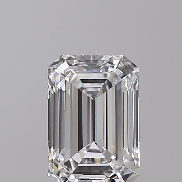 1.03 Carat Emerald Shaped, Ideal Cut, D Color, VVS2 Clarity, IGI Certified Lab Grown Diamond