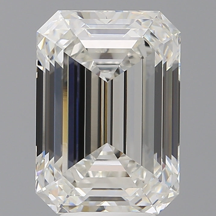 5.57 Carat Emerald Shaped, Ideal Cut, F Color, VVS2 Clarity, IGI Certified Lab Grown Diamond