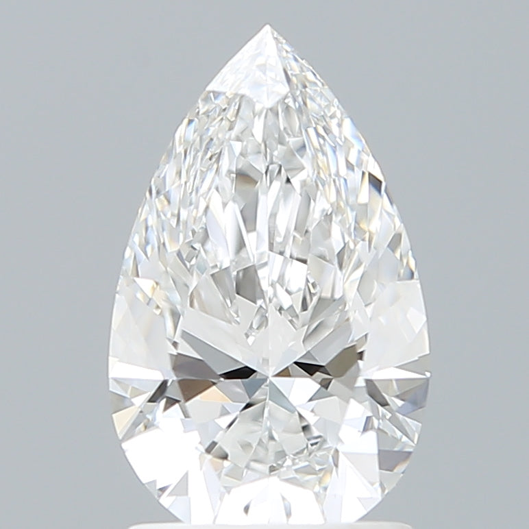 1.59 Carat Pear Shaped, Ideal Cut, D Color, VVS1 Clarity, IGI Certified Lab Grown Diamond