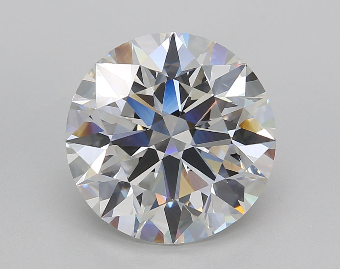 5.02 Carat Round Shaped, Ideal Cut, F Color, VVS2 Clarity, IGI Certified Lab Grown Diamond