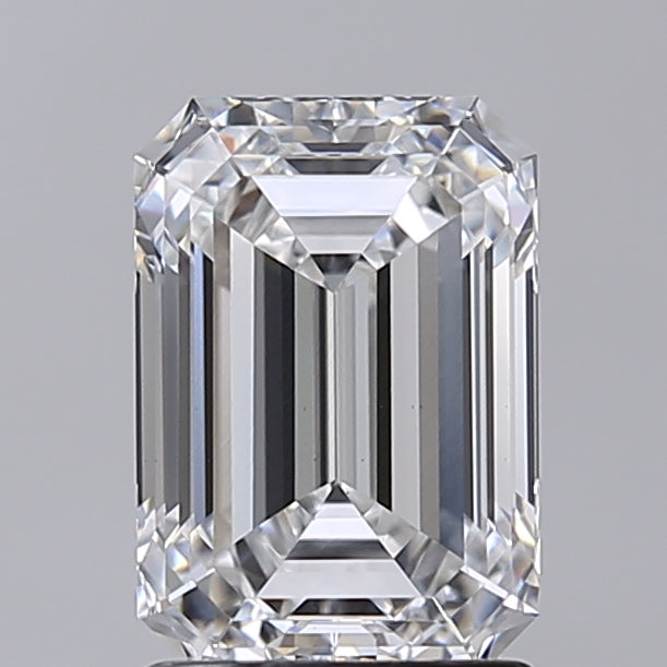 2.03 Carat Emerald Shaped, Excellent Cut, D Color, VVS2 Clarity, IGI Certified Lab Grown Diamond