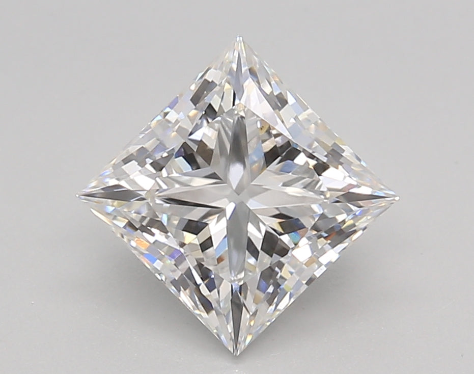 2.09 Carat Princess Shaped, Excellent Cut, D Color, VVS2 Clarity, IGI Certified Lab Grown Diamond