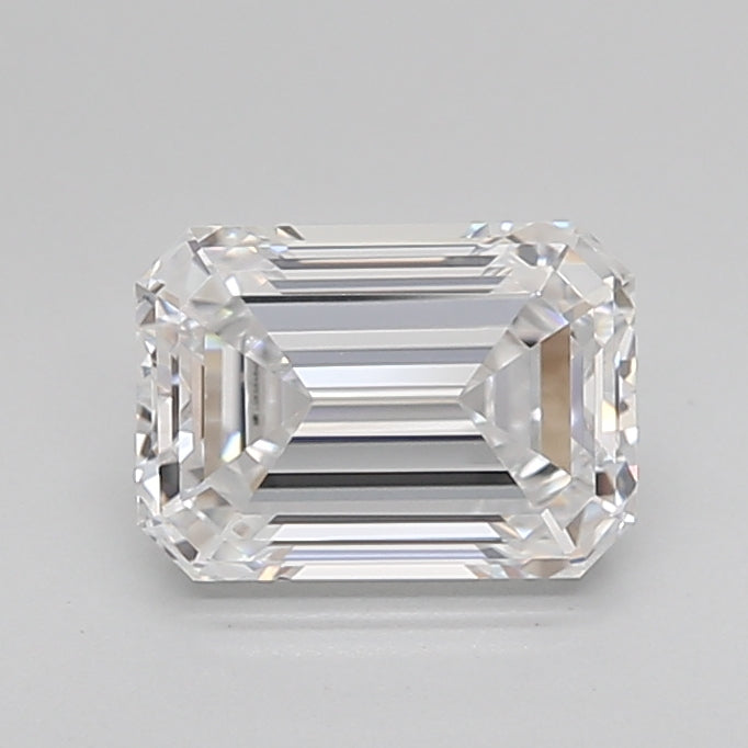 1.52 Carat Emerald Shaped, Ideal Cut, D Color, VVS2 Clarity, IGI Certified Lab Grown Diamond