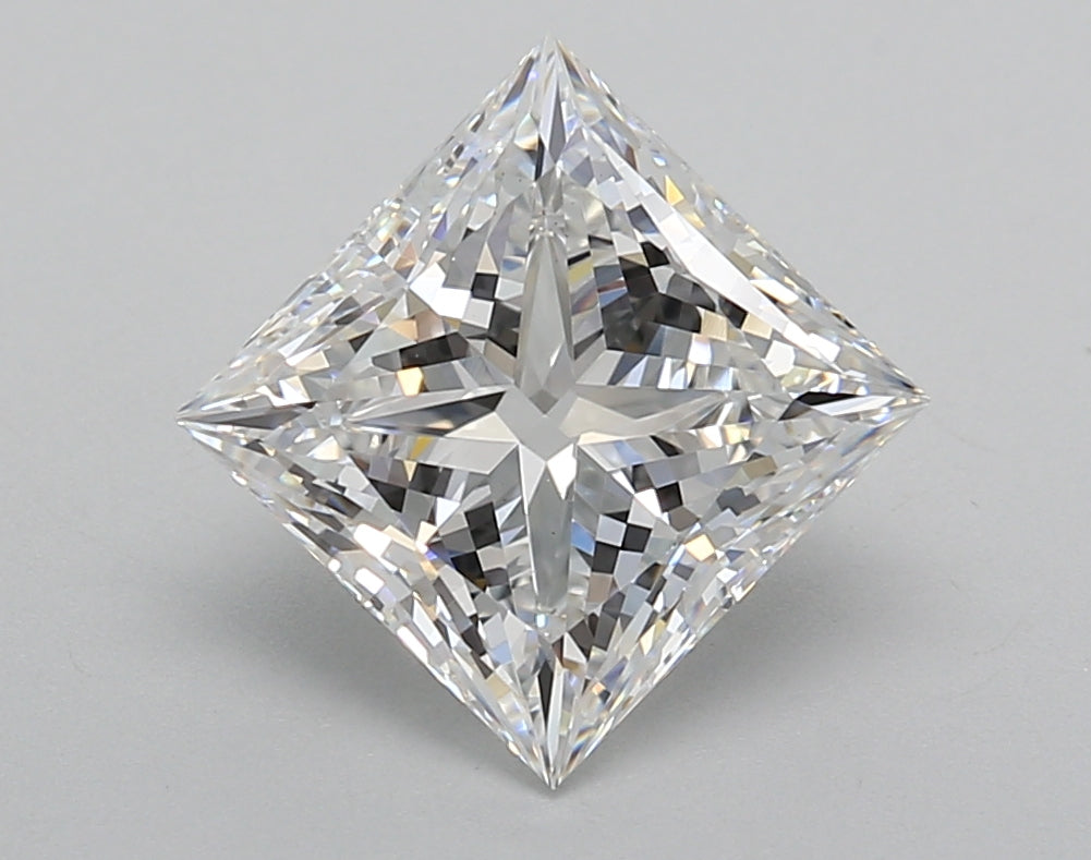 2.79 Carat Princess Shaped, Excellent Cut, E Color, VS1 Clarity, IGI Certified Lab Grown Diamond
