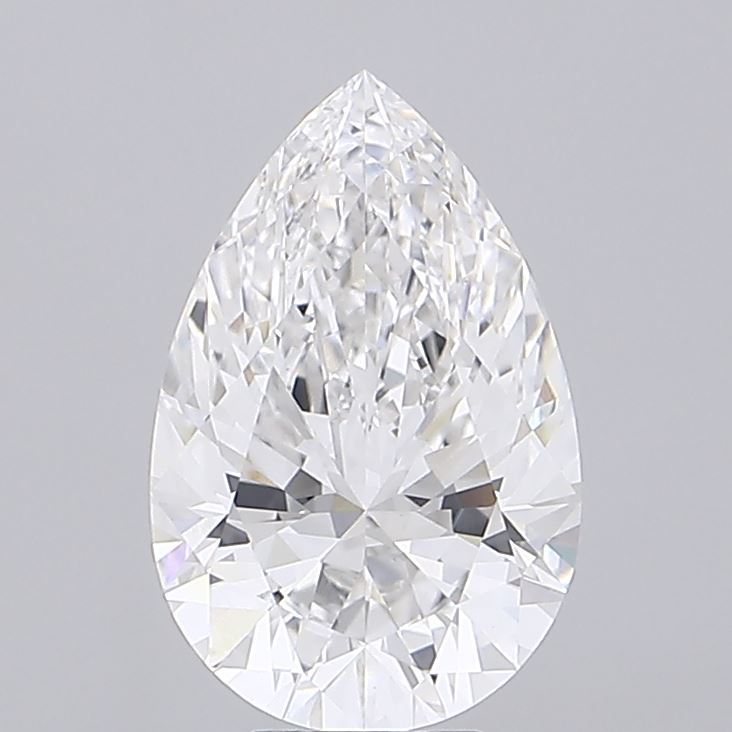 6.08 Carat Pear Shaped, Ideal Cut, E Color, VS1 Clarity, IGI Certified Lab Grown Diamond