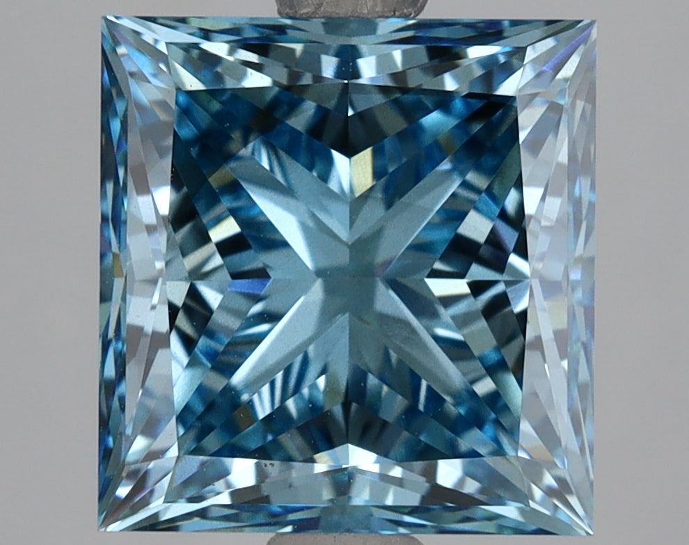 4.02 Carat Princess Shaped, Ideal Cut, VS2 Clarity, IGI Certified Lab Grown Diamond