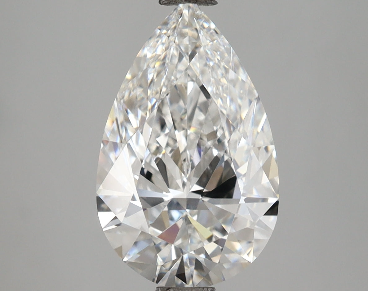 3.01 Carat Pear Shaped, Ideal Cut, D Color, VVS2 Clarity, IGI Certified Lab Grown Diamond