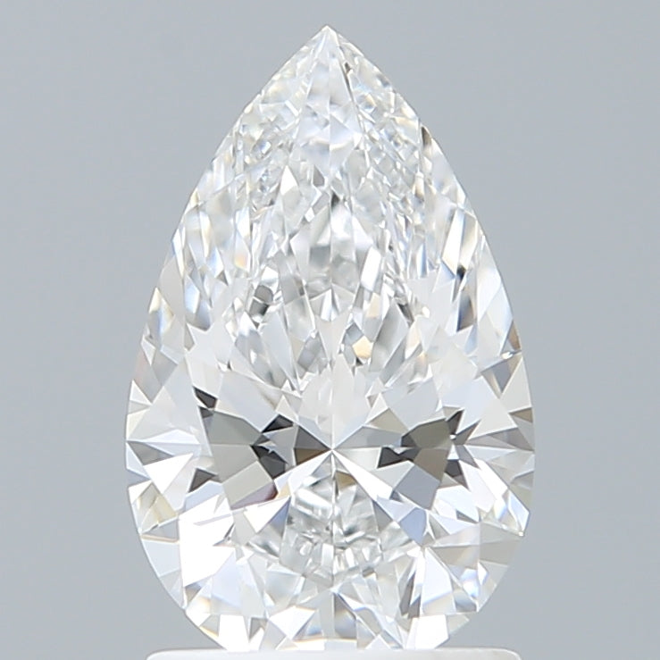 1.52 Carat Pear Shaped, Ideal Cut, D Color, VVS2 Clarity, IGI Certified Lab Grown Diamond
