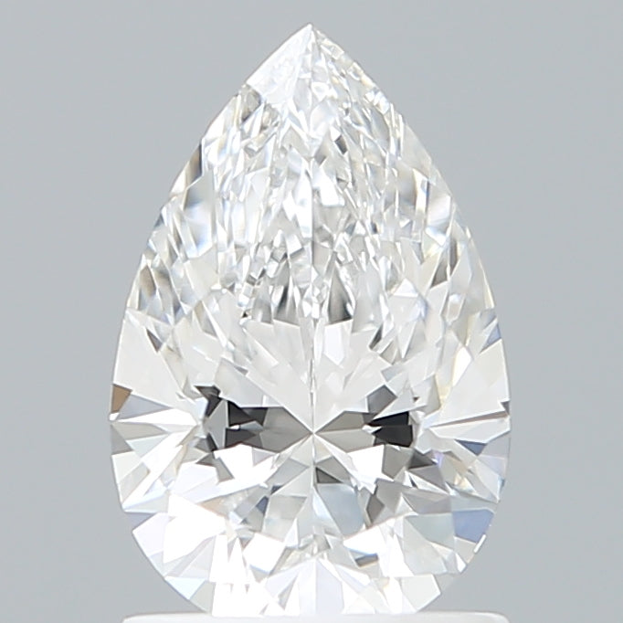 1.27 Carat Pear Shaped, Excellent Cut, D Color, VS1 Clarity, IGI Certified Lab Grown Diamond