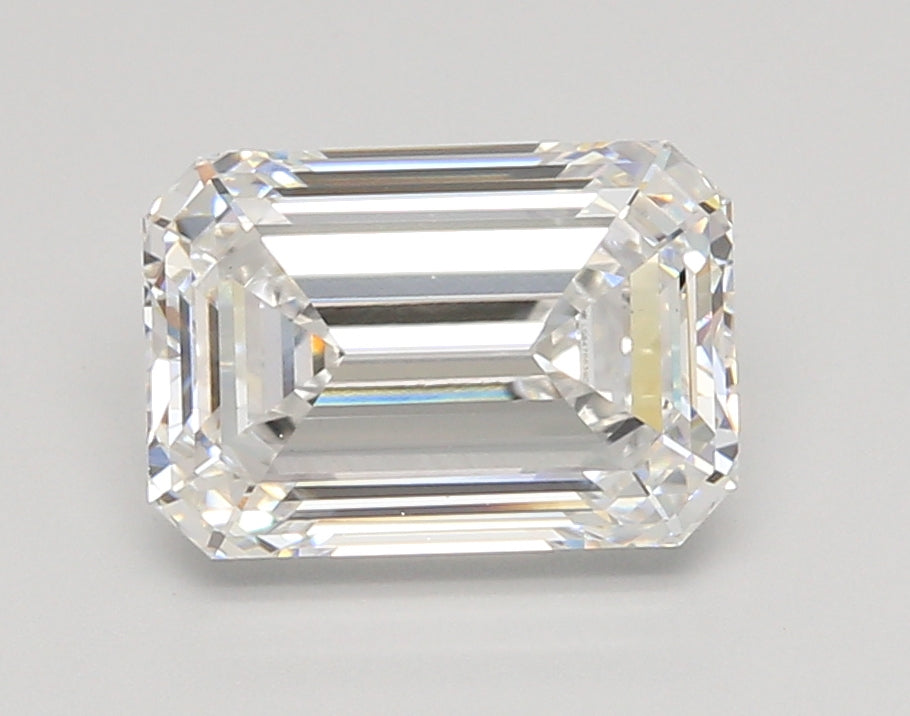 3.05 Carat Emerald Shaped, Ideal Cut, E Color, VS1 Clarity, IGI Certified Lab Grown Diamond