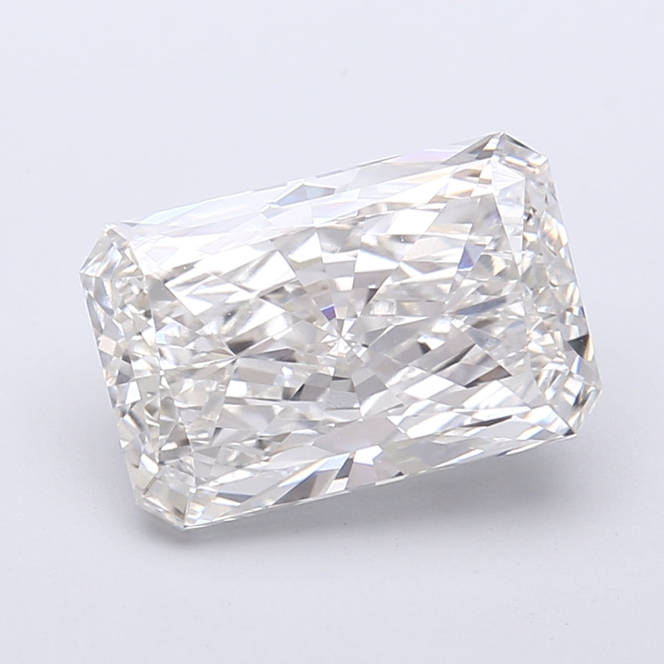 4.05 Carat Radiant Shaped, Very Good Cut, F Color, VVS2 Clarity, IGI Certified Lab Grown Diamond