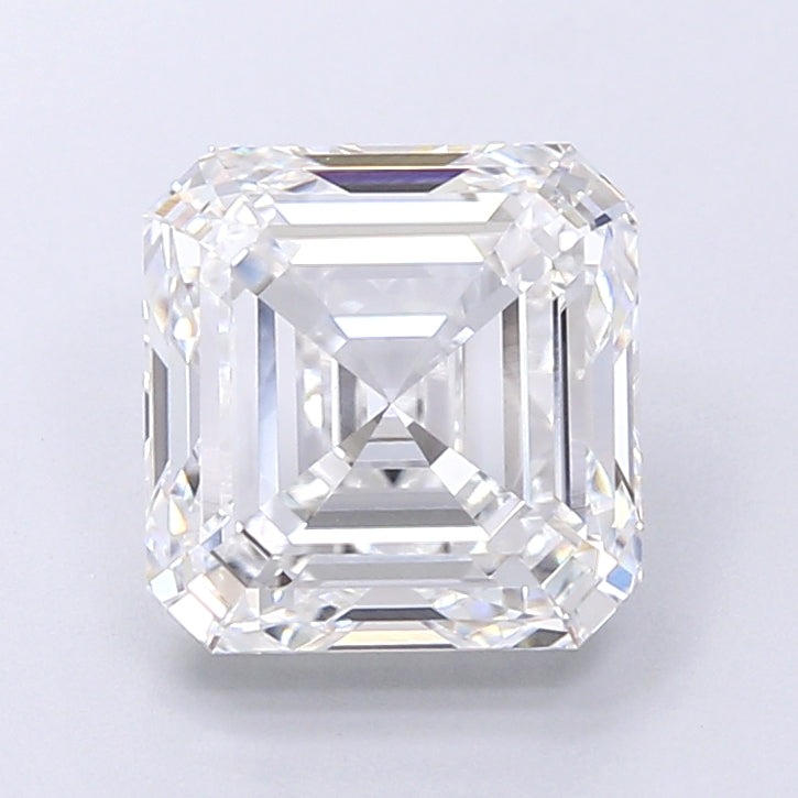 4.37 Carat Asscher Shaped, Very Good Cut, E Color, VVS2 Clarity, IGI Certified Lab Grown Diamond