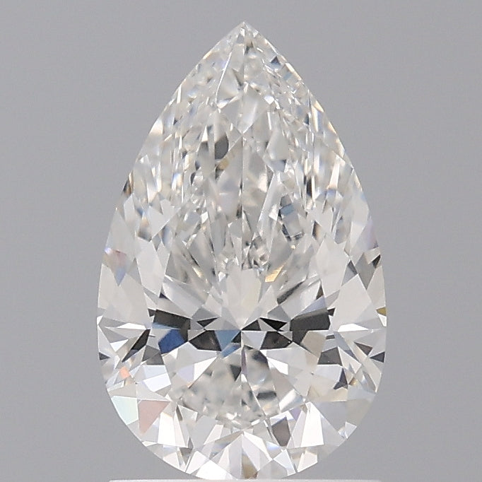 1.51 Carat Pear Shaped, Ideal Cut, F Color, VVS2 Clarity, IGI Certified Lab Grown Diamond