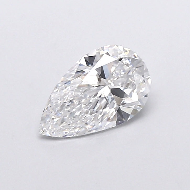 0.78 Carat Pear Shaped, Very Good Cut, D Color, VVS2 Clarity, IGI Certified Lab Grown Diamond