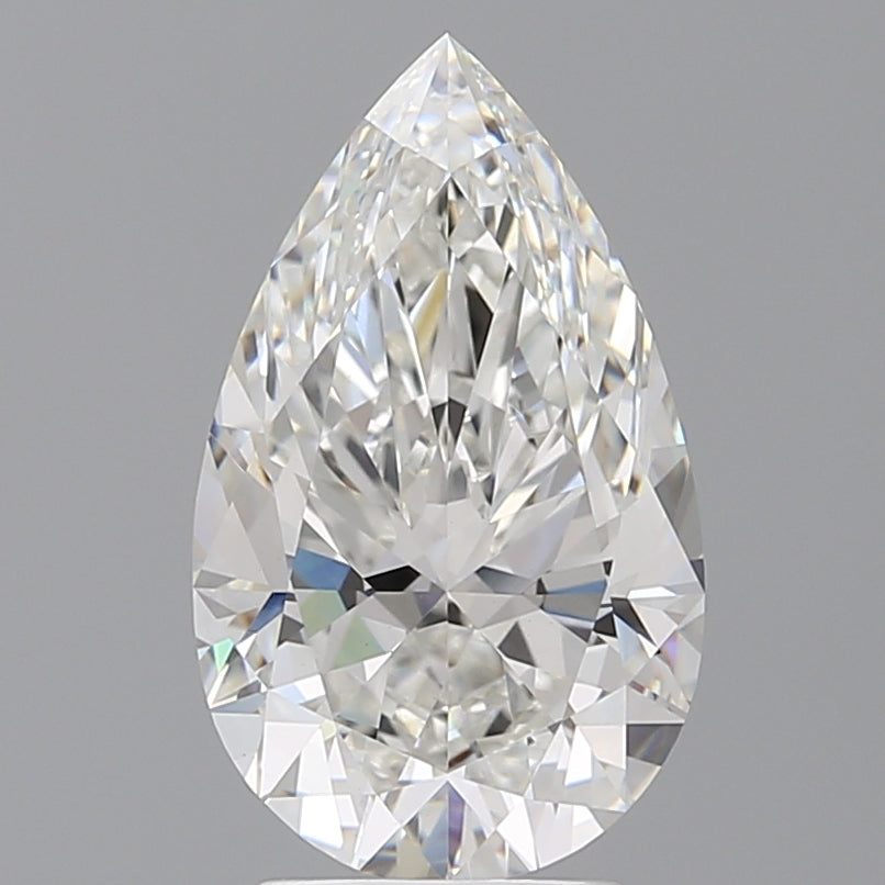 3.58 Carat Pear Shaped, Ideal Cut, F Color, VVS2 Clarity, IGI Certified Lab Grown Diamond