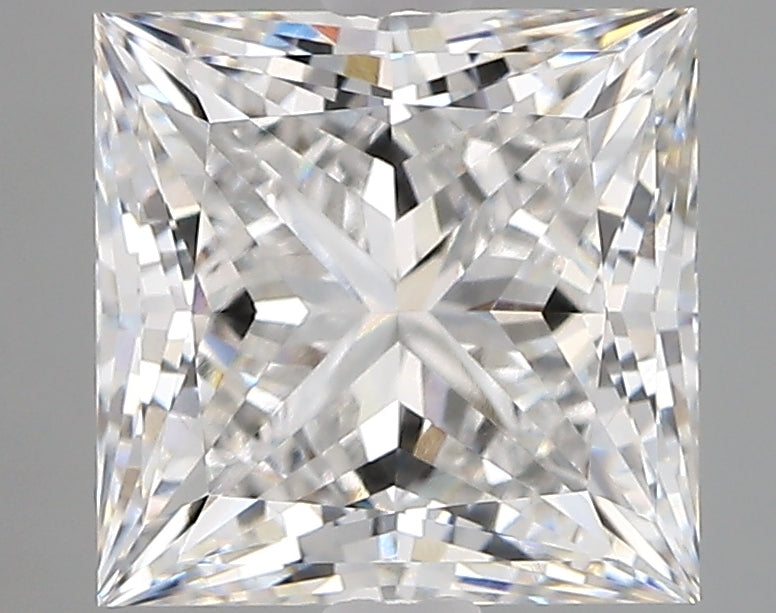 3.82 Carat Princess Shaped, Very Good Cut, E Color, VVS2 Clarity, IGI Certified Lab Grown Diamond