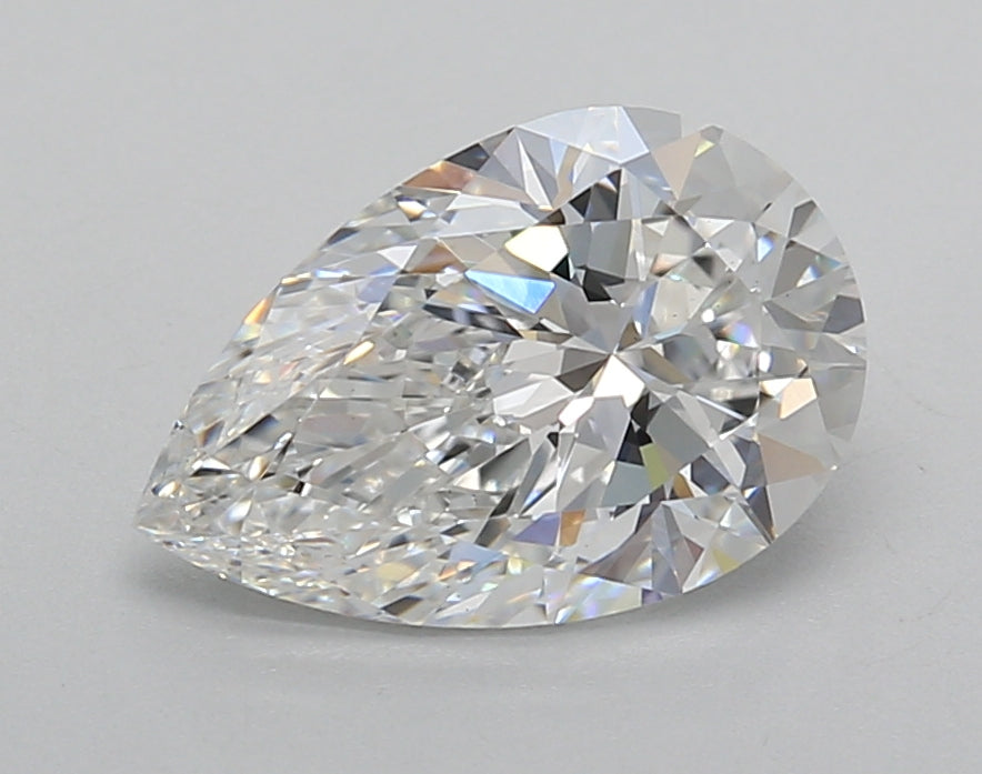 2.02 Carat Pear Shaped, Excellent Cut, E Color, VS1 Clarity, IGI Certified Lab Grown Diamond