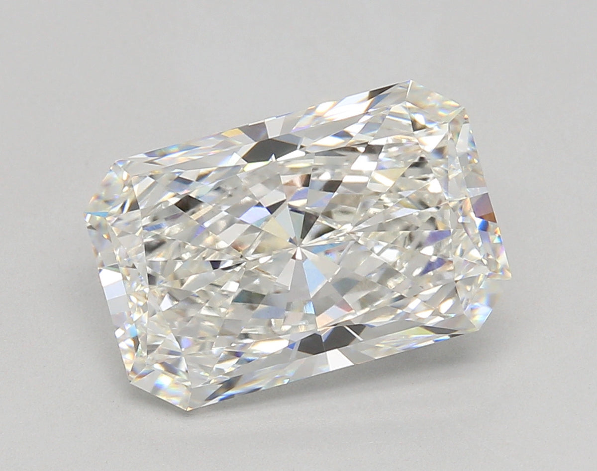 5.09 Carat Radiant Shaped, Ideal Cut, F Color, VVS2 Clarity, IGI Certified Lab Grown Diamond