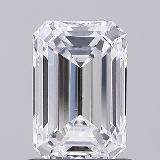 1.05 Carat Emerald Shaped, Ideal Cut, D Color, VVS2 Clarity, IGI Certified Lab Grown Diamond