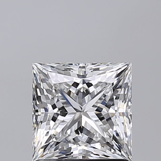 1.51 Carat Princess Shaped, Very Good Cut, E Color, VVS2 Clarity, IGI Certified Lab Grown Diamond