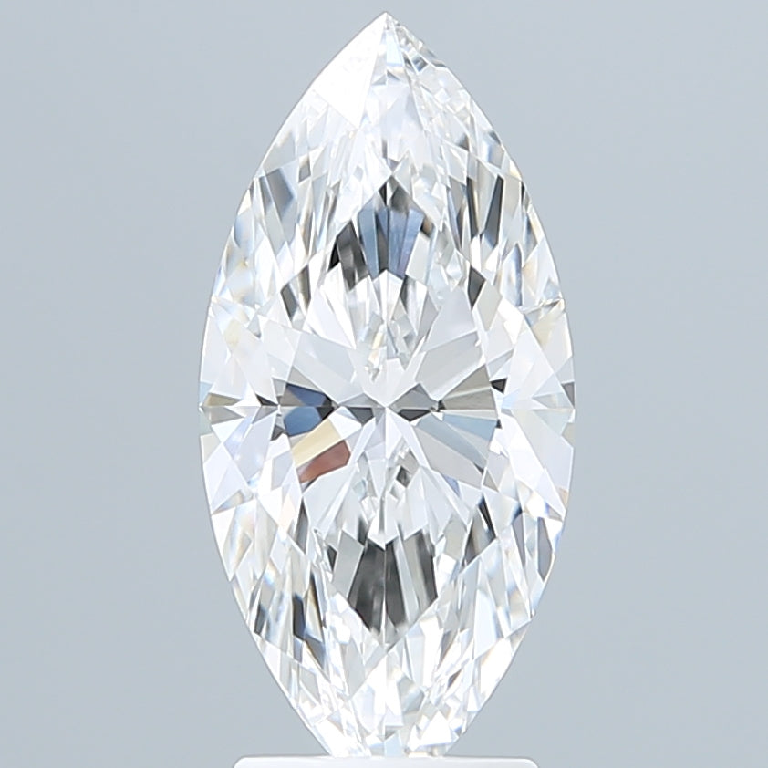 3.03 Carat Marquise Shaped, Ideal Cut, E Color, VVS2 Clarity, IGI Certified Lab Grown Diamond
