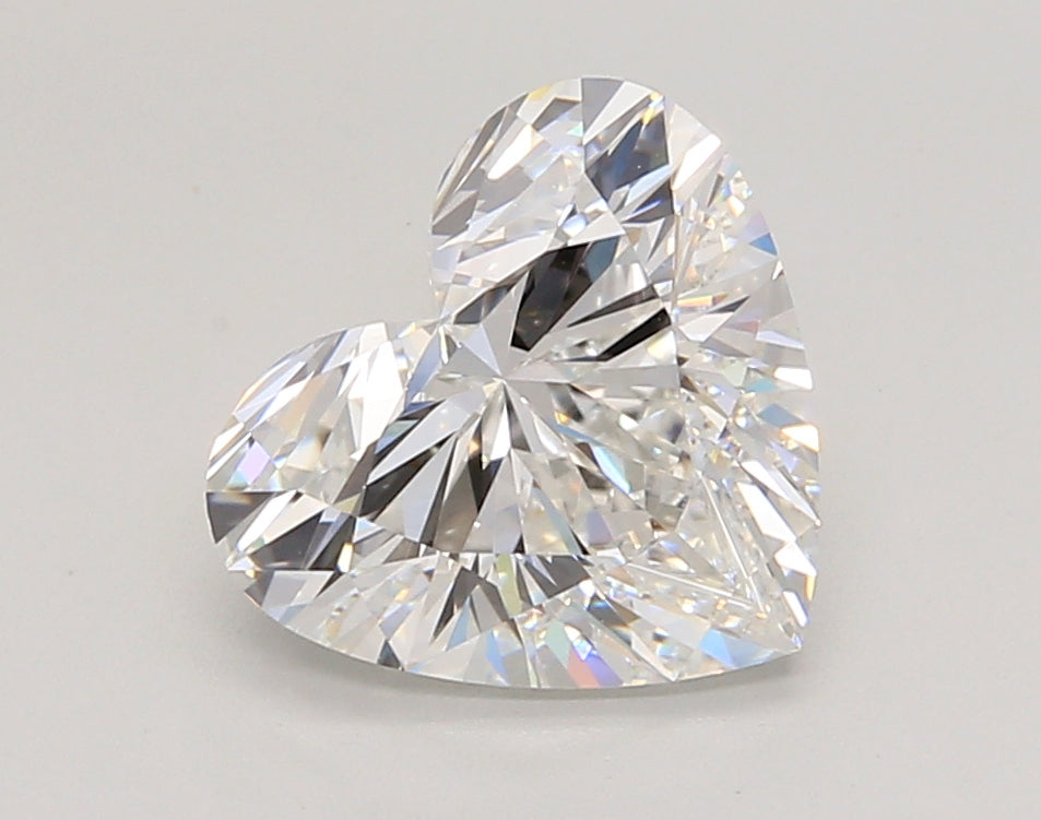 3.02 Carat Heart Shaped, Ideal Cut, E Color, VVS1 Clarity, IGI Certified Lab Grown Diamond