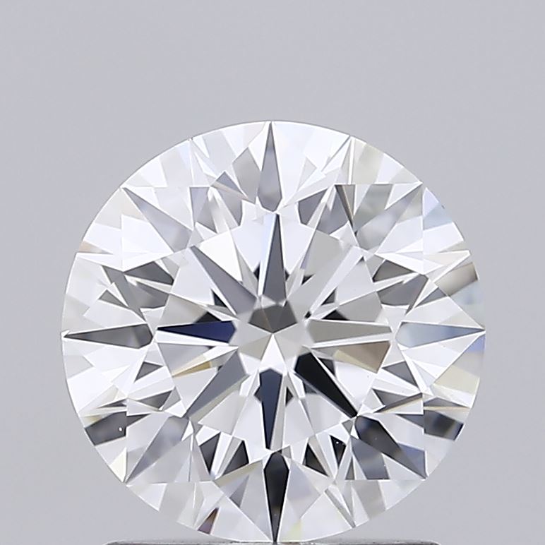 1.54 Carat Round Shaped, Ideal Cut, D Color, VVS2 Clarity, IGI Certified Lab Grown Diamond