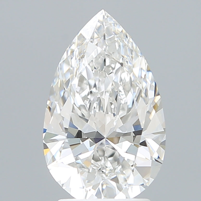 2.74 Carat Pear Shaped, Ideal Cut, F Color, VVS2 Clarity, IGI Certified Lab Grown Diamond