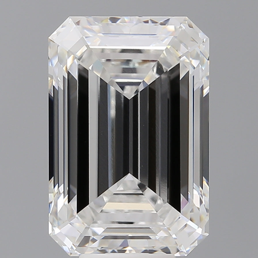 9.60 Carat Emerald Shaped, Ideal Cut, E Color, VVS2 Clarity, IGI Certified Lab Grown Diamond