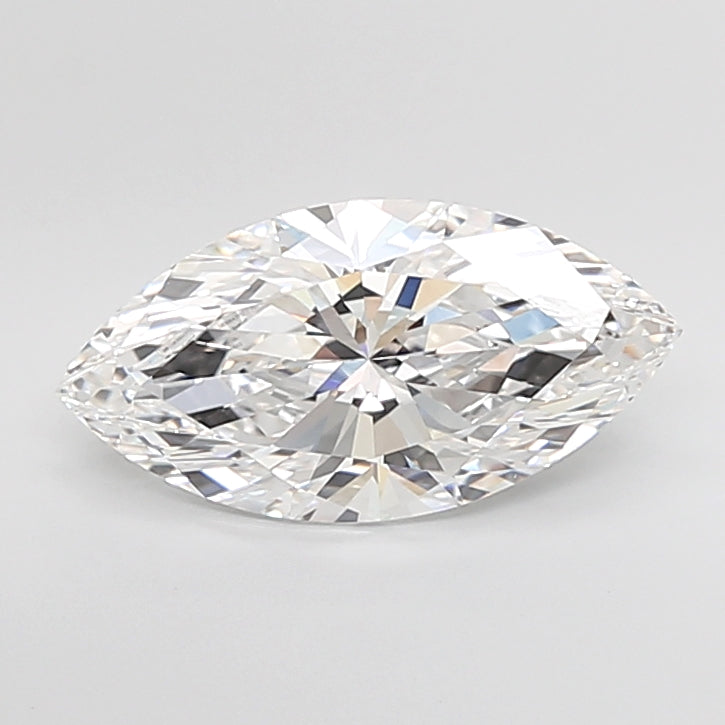 4.09 Carat Marquise Shaped, Ideal Cut, E Color, VVS2 Clarity, IGI Certified Lab Grown Diamond