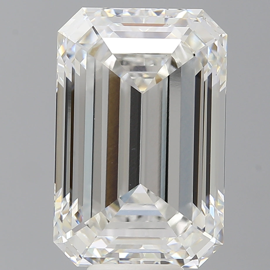 10.59 Carat Emerald Shaped, Ideal Cut, F Color, VVS2 Clarity, IGI Certified Lab Grown Diamond