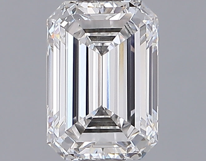1.26 Carat Emerald Shaped, Ideal Cut, F Color, VVS2 Clarity, IGI Certified Lab Grown Diamond