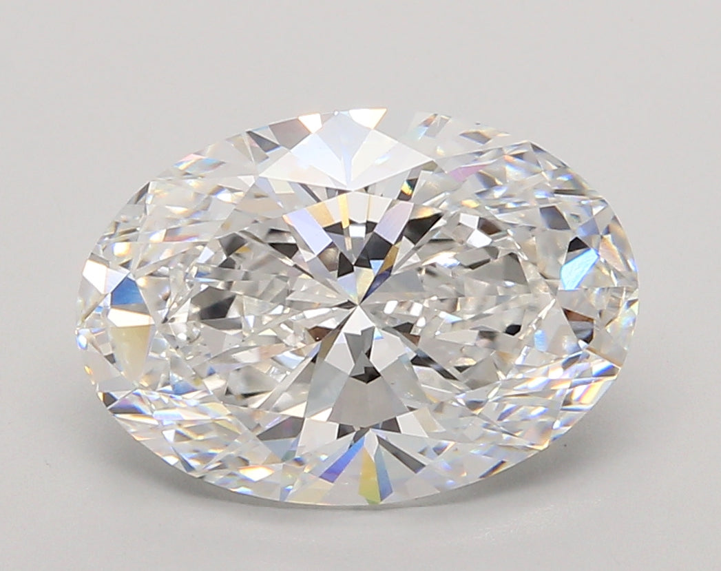 5.02 Carat Oval Shaped, Ideal Cut, E Color, VVS2 Clarity, IGI Certified Lab Grown Diamond