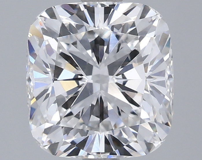 2.55 Carat Cushion Shaped, Ideal Cut, D Color, VVS2 Clarity, IGI Certified Lab Grown Diamond