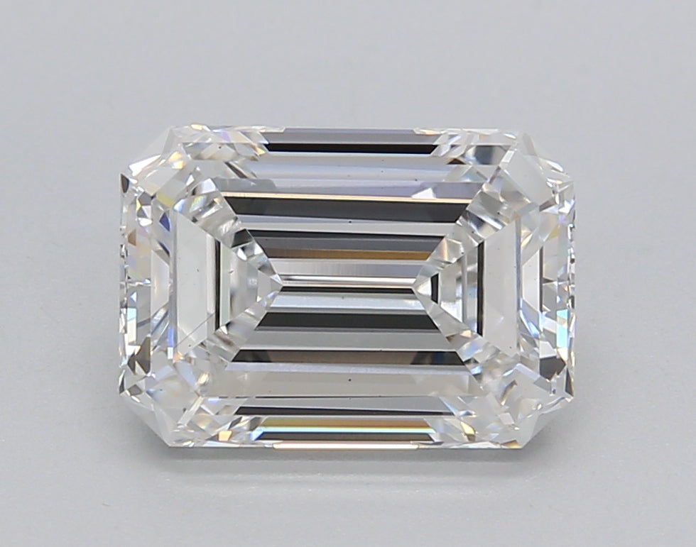 3.00 Carat Emerald Shaped, Ideal Cut, E Color, VS1 Clarity, IGI Certified Lab Grown Diamond