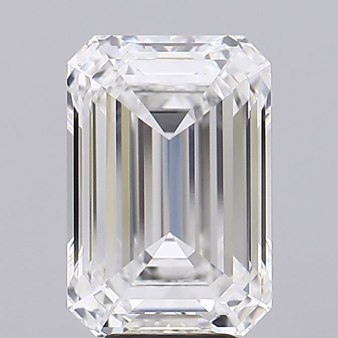 6.20 Carat Emerald Shaped, Ideal Cut, E Color, VVS2 Clarity, IGI Certified Lab Grown Diamond