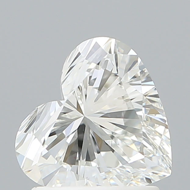 1.30 Carat Heart Shaped, Excellent Cut, F Color, VVS2 Clarity, IGI Certified Lab Grown Diamond