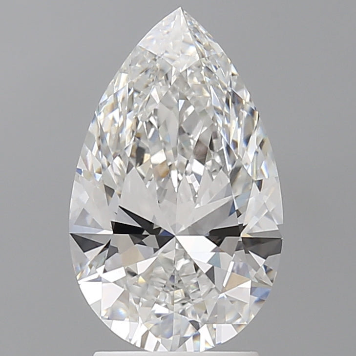 2.60 Carat Pear Shaped, Ideal Cut, E Color, VVS2 Clarity, IGI Certified Lab Grown Diamond
