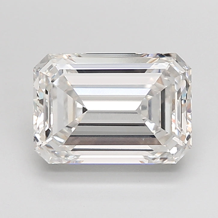 4.05 Carat Emerald Shaped, Ideal Cut, G Color, VVS2 Clarity, IGI Certified Lab Grown Diamond