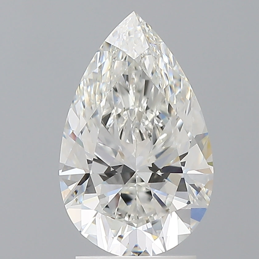 2.55 Carat Pear Shaped, Ideal Cut, F Color, VS1 Clarity, IGI Certified Lab Grown Diamond