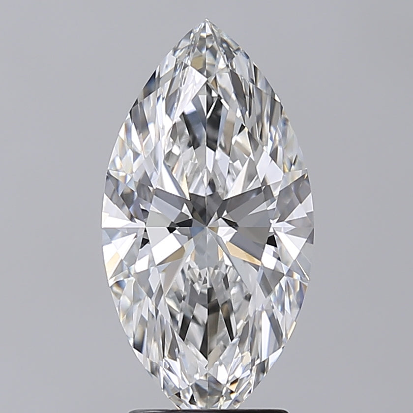 3.02 Carat Marquise Shaped, Excellent Cut, E Color, VVS2 Clarity, IGI Certified Lab Grown Diamond