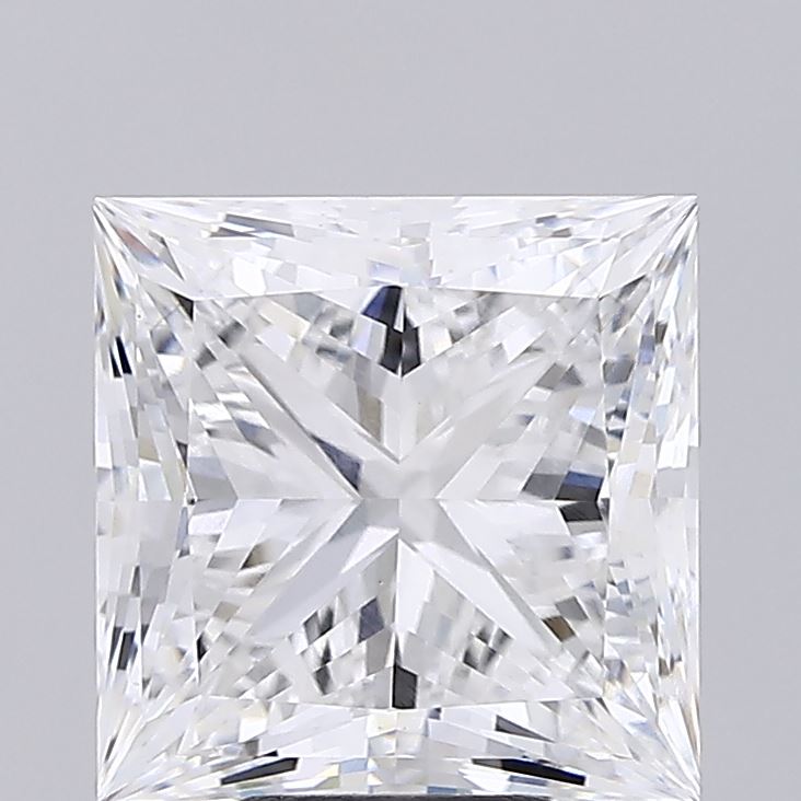 7.01 Carat Princess Shaped, Ideal Cut, E Color, VVS2 Clarity, IGI Certified Lab Grown Diamond