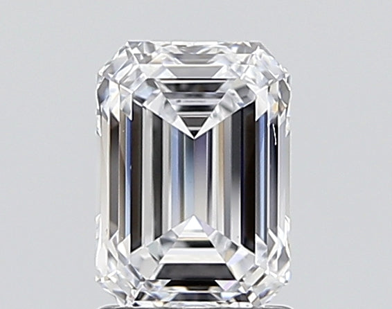 1.63 Carat Emerald Shaped, Ideal Cut, D Color, VVS2 Clarity, IGI Certified Lab Grown Diamond