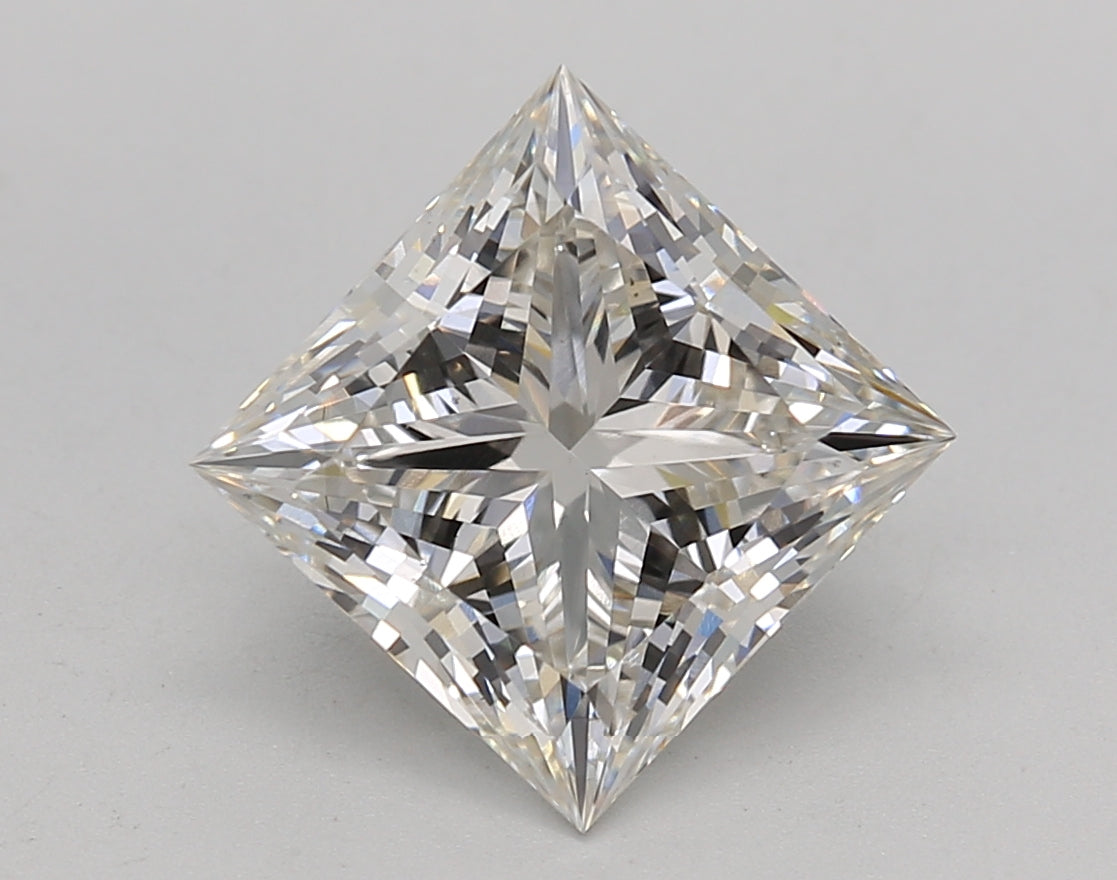 3.16 Carat Princess Shaped, Ideal Cut, H Color, VS1 Clarity, IGI Certified Lab Grown Diamond